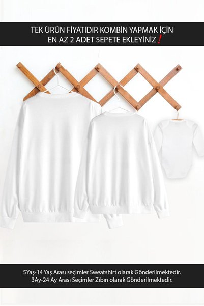 Tshirthane Mummy Baby Bear Mother Son Daughter (It Is the Price of One Product, Add at Least 2 Pieces to the Cart to Make a Combination)