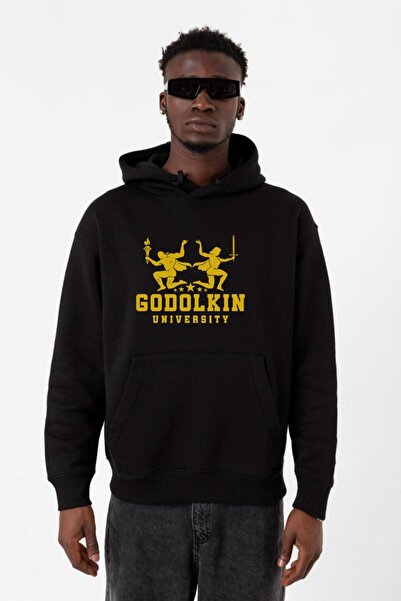 Tshirthane Logo Univerziteta Gen V Godolkin, crna muška majica sa kapuljačom ...