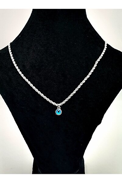 Monalisa Home Luxury Silver Colored Chain Figured Karamaz Necklace