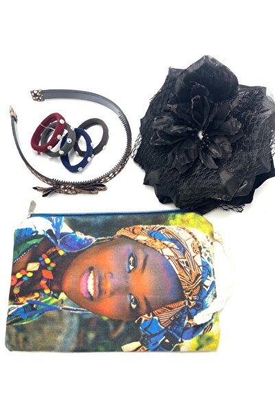 Monalisa Home Colorful Patterned Crown Buckle Bandana Set
