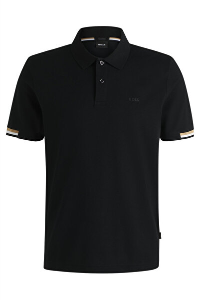 BOSS Parlay Erkek Polo Yaka T-Shirt Siyah