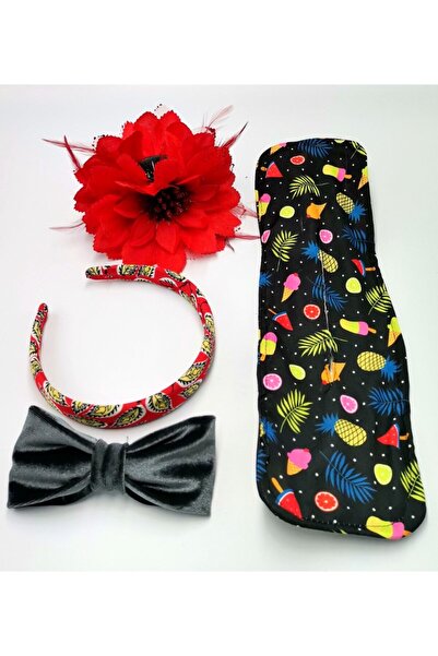 Monalisa Home Colorful Patterned Crown Buckle Bandana Set