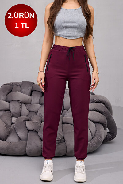 BİKELİFE Pantaloni de damă cu talie înaltă din lycra, din țesătură confortabi...