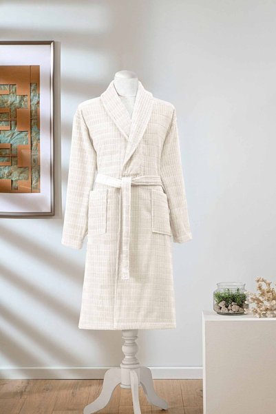 Özdilek Land Velvet Shawl Collar Bathrobe