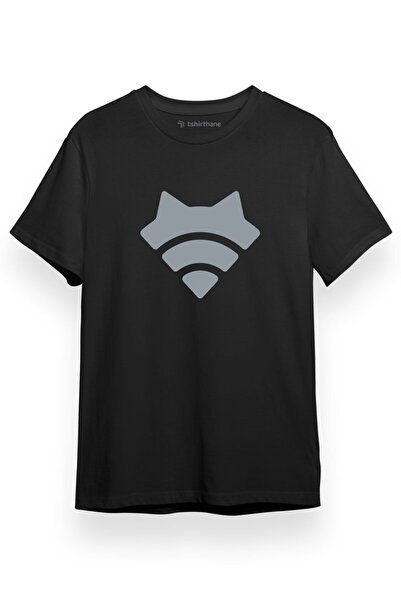 Tshirthane تيشيرت رجالي أسود بأكمام قصيرة من Tenet We Live In A Twilight World