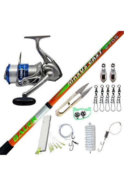 BAUER MaxusCast 350cm 100-250Gr Kendo Sea Power 6000 Olta Takımı Seti