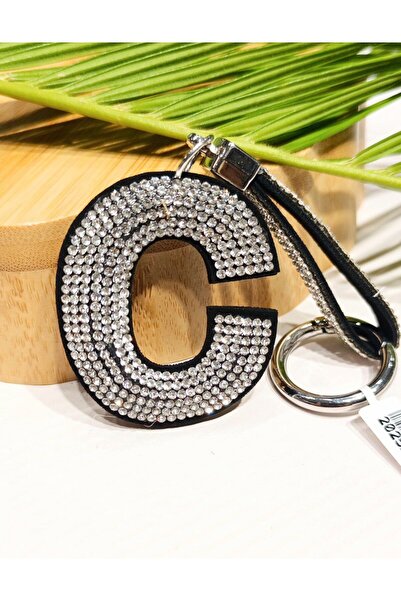 Monalisa Home Luxury Glitter Letter C Keychain
