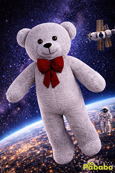 Pababo Büyük Boy Peluş Ayıcık Papyonlu – 100 cm Sarılmalık Hediyelik Oyuncak Ayı
