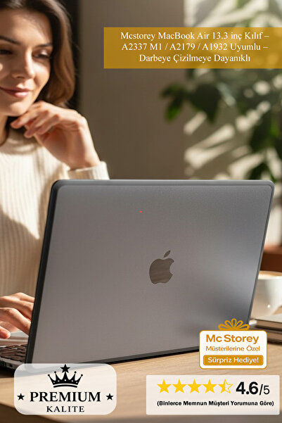 Mcstorey MacBook Air 13.3 inç Kılıf – A2337 M1 / A2179 / A1932 Uyumlu – Darbe...