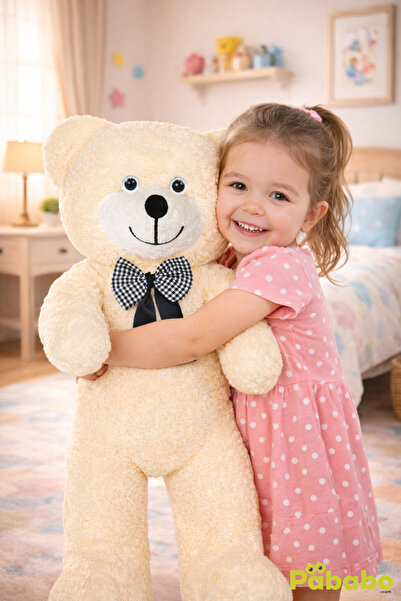 Pababo 50 cm Uyku Arkadaşım Papyonlu Ayıcık Çocuklara Özel Hediye