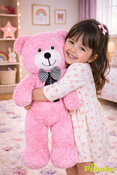 Pababo 50 cm Uyku Arkadaşım Papyonlu Ayıcık Çocuklara Özel Hediye