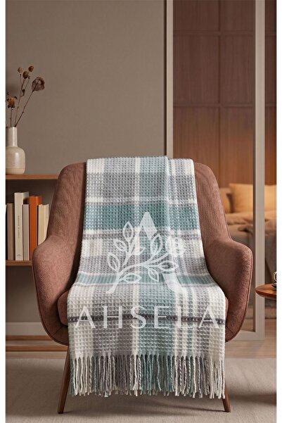 Ahsela Home Dinarsu Cozy Life Desenli Pamuklu TV Battaniyesi 130x170 – Dekora...