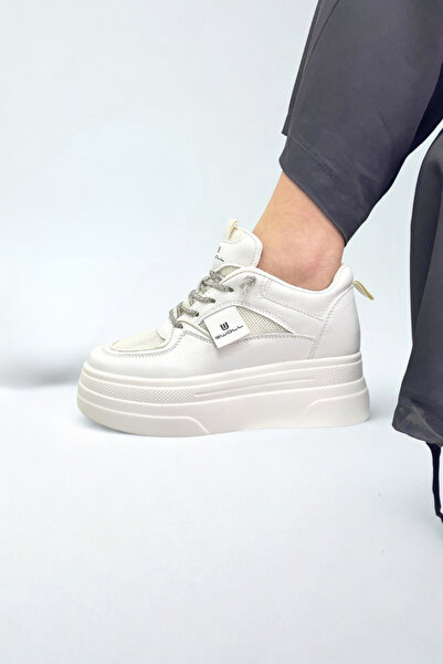 inizio Γυναικείο αθλητικό παπούτσι με λευκό κρυφό τακούνι WE1009