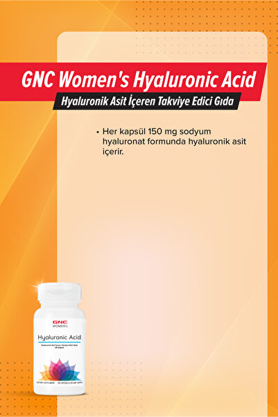 GNC GNC Women's Hyaluronic Acid – 30 Kapsül