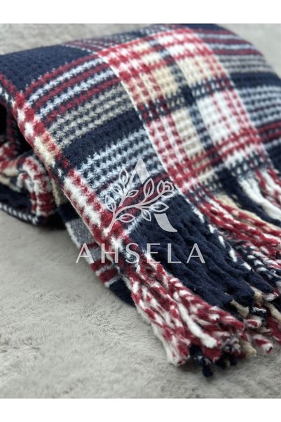 Ahsela Home Dinarsu Cozy Life Patterned Cotton Tv Blanket 130X170 – Decorative & Multi-Purpose Use