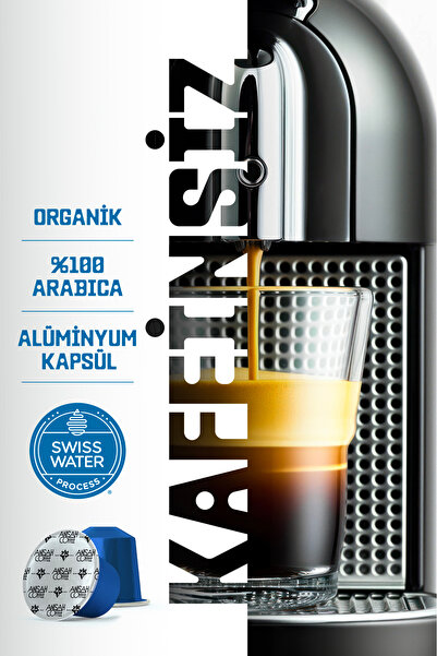 Anisah Coffee Organik Decaf Kafeinsiz Kapsül Kahve | 10'lu | Nespresso Uyumlu | Alüminyum Kapsül