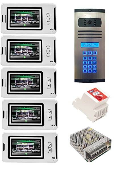 ÇağatayElektrik 5 DAİRE NTS 2001-B 4,3'' GÖRÜNTÜLÜ DİAFON BEYAZ-8003 TUŞ TAKI...