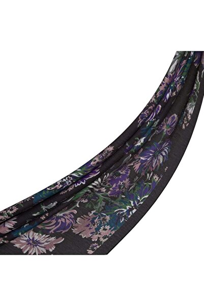 ipekevi Σάλι Tensoft με σχέδιο - Μοτίβο χρυσάνθεμου - Καφέ Πράσινο