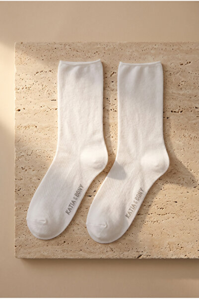 Katia&Bony Λευκές κάλτσες Modal Thin - Γυναικείες, Ελαστικές