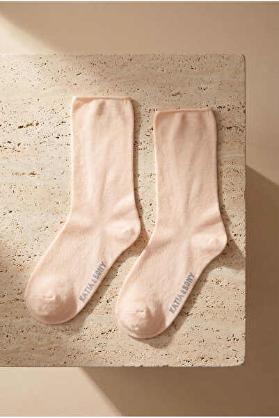 Katia&Bony Γυναικείες κάλτσες με λεπτή υποδοχή από ύφασμα χωρίς λάστιχο σε αν...