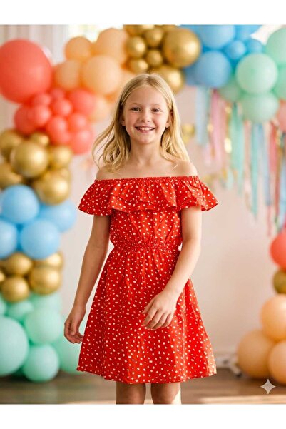 Hilal Akıncı Kids Κοριτσίστικο φόρεμα με λουλούδια με κορδόνια