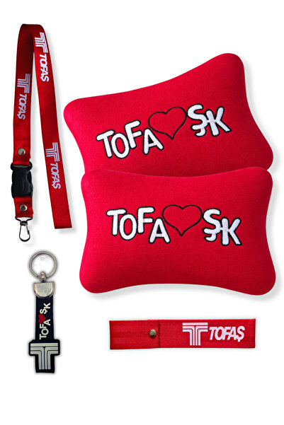 TUSBA MARKET Tofaşk Polar Orthopedic Car Travel Κεντημένο μαξιλάρι λαιμού 2 τ...