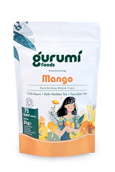 Gurumi Foods Mango Kuru Meyve Cipsi - Dondurularak Kurutulmuş Freeze Dried Mango