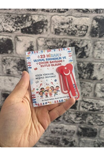 tekmation 23 Nisan Ay Yıldızlı Kalp Kitap Ayracı, Kitap Ayracı