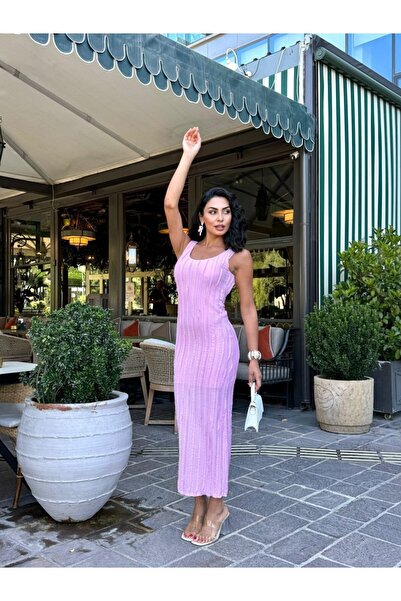 ÇEÇİM Φόρεμα μάξι με τιράντες και κορδόνια - NSA-000867-005 (ΡΟΖ) - HYN-00000...