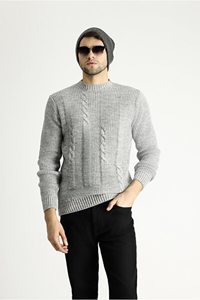 Kiğılı Pulover de tricotaj cu model slim fit cu decolteu