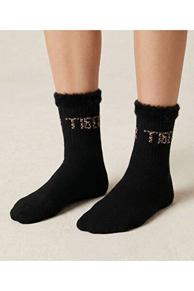 Bross Γυναικείες κάλτσες με μαύρο σχέδιο λεοπάρ