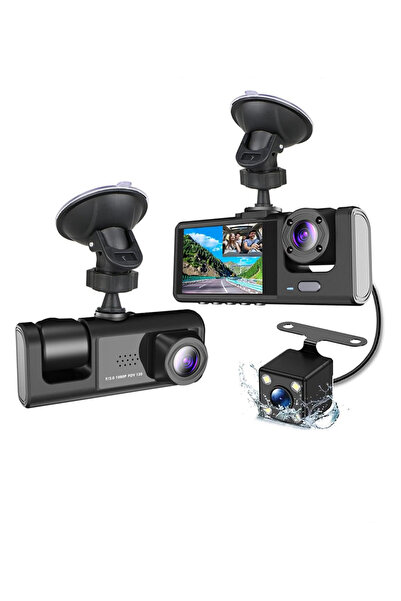 Daytona A-98 WiFi 170°Loop Recording BlackBox DVR Full HD 1080P 3 Kameralı Ar...