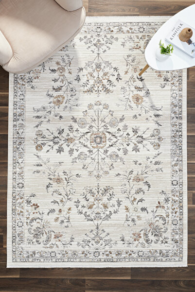 Century Floral 100% Polyester Living Room Living Room Kitchen Rug Antique Floral Vintage Rug