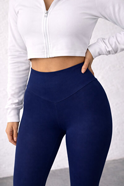 FORMO Γυναικείο κολάν Extra High Cross Ζώνη Waist Ύφασμα scuba Ελαστικό Sport...