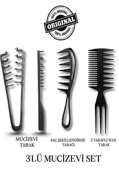 WappaSosyeteDükkanı Βούρτσα μαλλιών με δόντια, θαυματουργή χτένα και σετ styl...