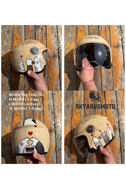OKYANUSMOTO MOTOSİKLET ÇOCUK KASKI YENİ NESİL ( ECE SERTİFİKALI )