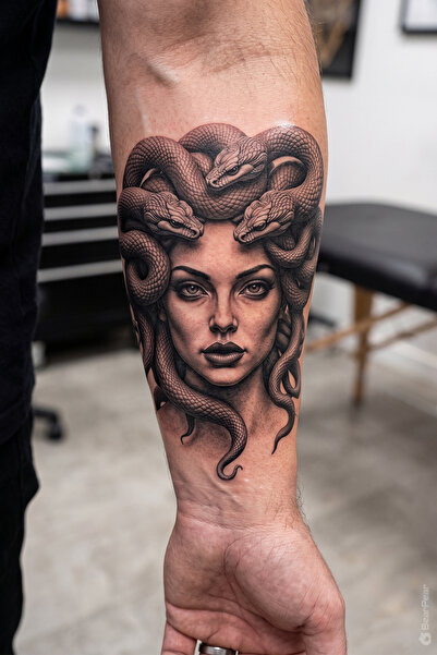 BP Tattoo Medusa Dövmesi Geçici Dövme Tattoo