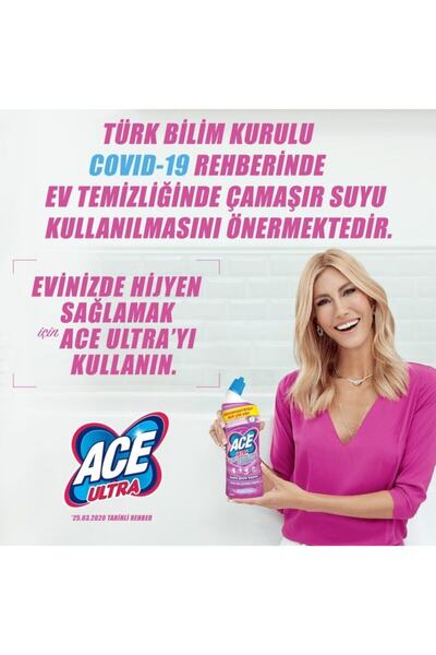 ACE Ultra Yoğun Kıvamlı Çamaşır Suyu Dağ Tazeliği 810 Gram X 4 Adet