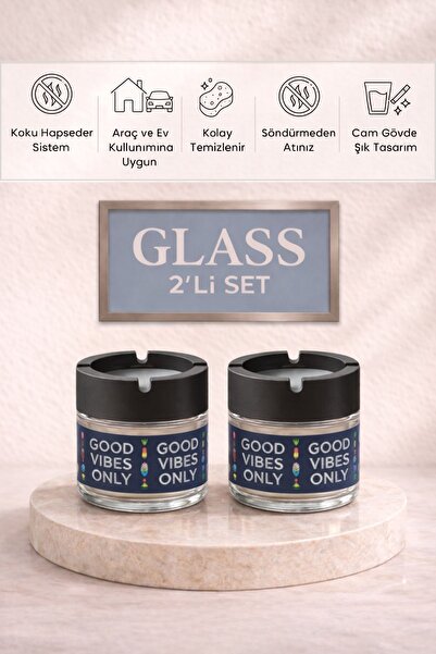 LE PARİS Σετ με τύπωμα τεμαχίων από γυάλινα τασάκια χωρίς άρωμα - Good Vibes ...