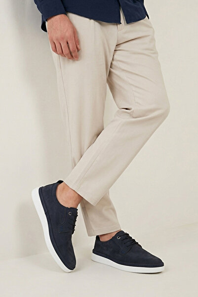 Ziya , Men's Genuine Leather Comfort Shoes 1611025Z2021 Navy Blue