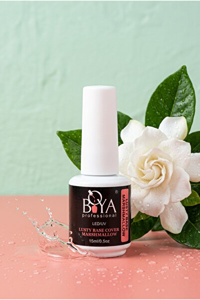 BOYA Lusty Cover Base Marshmallow 15 ml - French Uygulama ve Tırnak Güçlendirici
