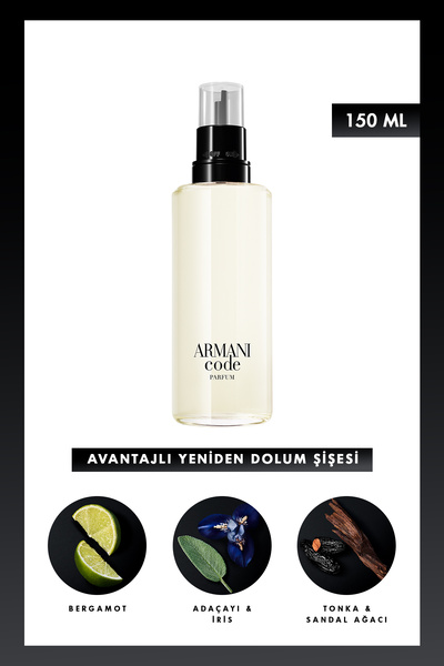 Giorgio Armani Code Le Parfum 150 ml Refill Yeniden Doldurulabilir Erkek Parf...