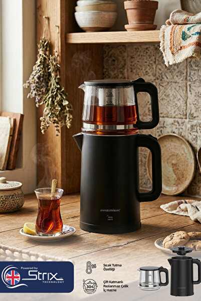 Premier PTP 3418 2in1 Çay Makinesi & Su Isıtıcı Özellikli – 304 Paslanmaz Çel...