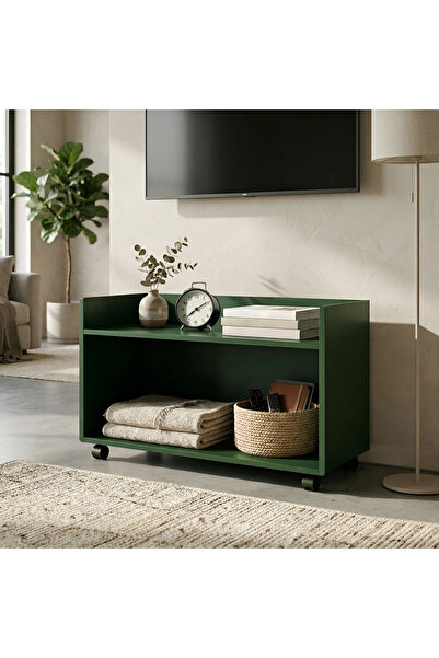 Artepera Cube Tekerlekli Metal Tv Ünitesi, Dekoratif Sehpa, Modern Tasarım