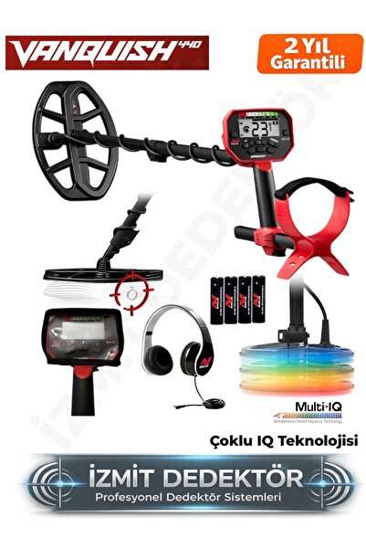minelab Vanquish 440 Metal Dedektörü Altın Define Arama Dedektörü Multi IQ Pr...