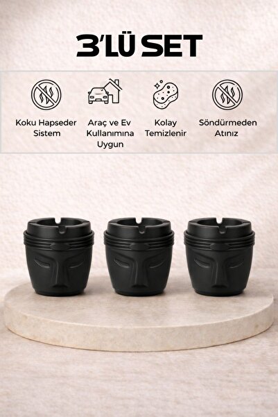 LE PARİS Διακοσμητικό Σετ Τασάκια 3 τεμαχίων Moai Design |   Αντιανεμικό |   ...