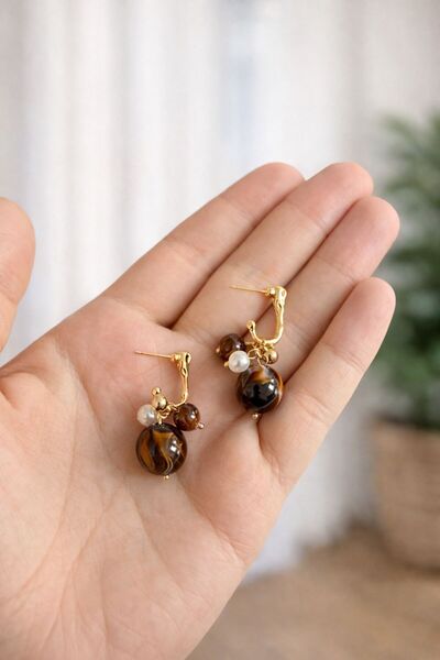 Women's Earrings Imported Vip Series Autumn Earrings with Acrylic Gemstone