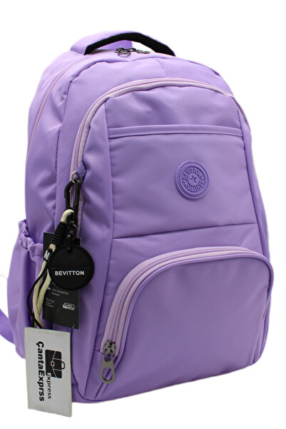 Bevitton Μωβ αδιάβροχη υφασμάτινη σχολική τσάντα Unisex Σχολικό σακίδιο πλάτη...