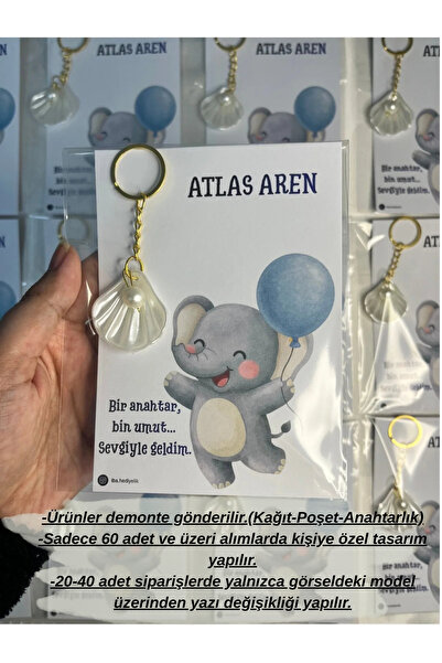İBAHEDİYELİK Nikah Düğün Kına Söz Nişan Baby Shower İncili İstiridye Anahtarl...
