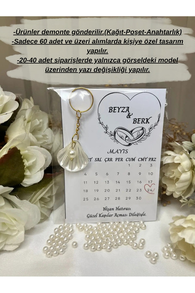 İBAHEDİYELİK Nikah Düğün Kına Söz Nişan İstiridye Anahtarlık Hediyelik Kart K...